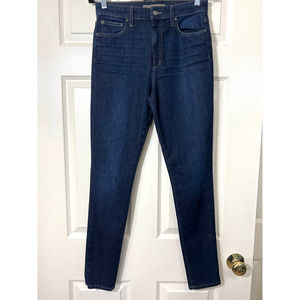 Joe's Jeans The Charlie High Rise Skinny Leg Ankle Dark Blue Wash Keely Jean 28